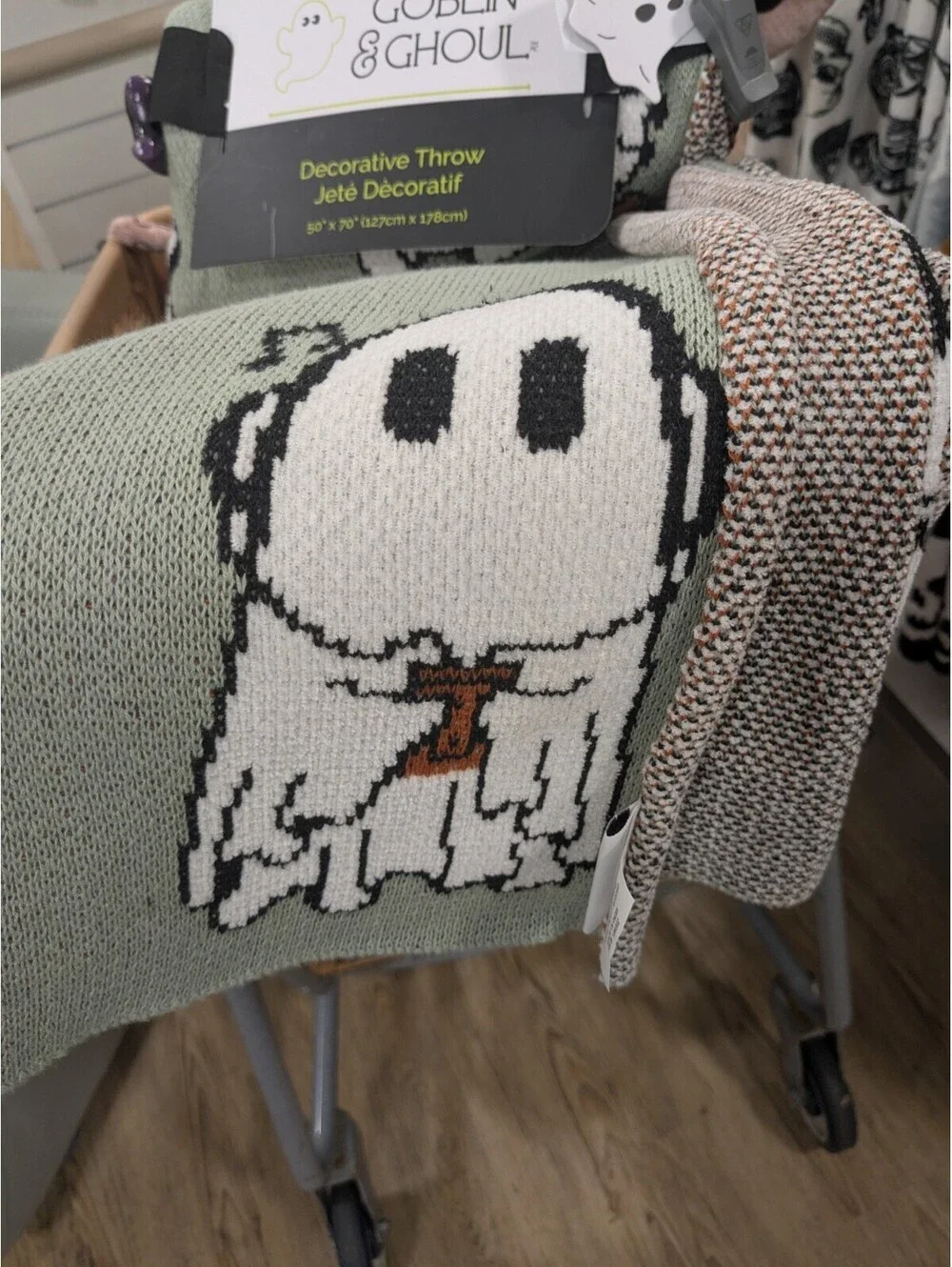 2026 New Goblin & Ghoul Halloween Ghost Reading Blanket 50x70 NWT